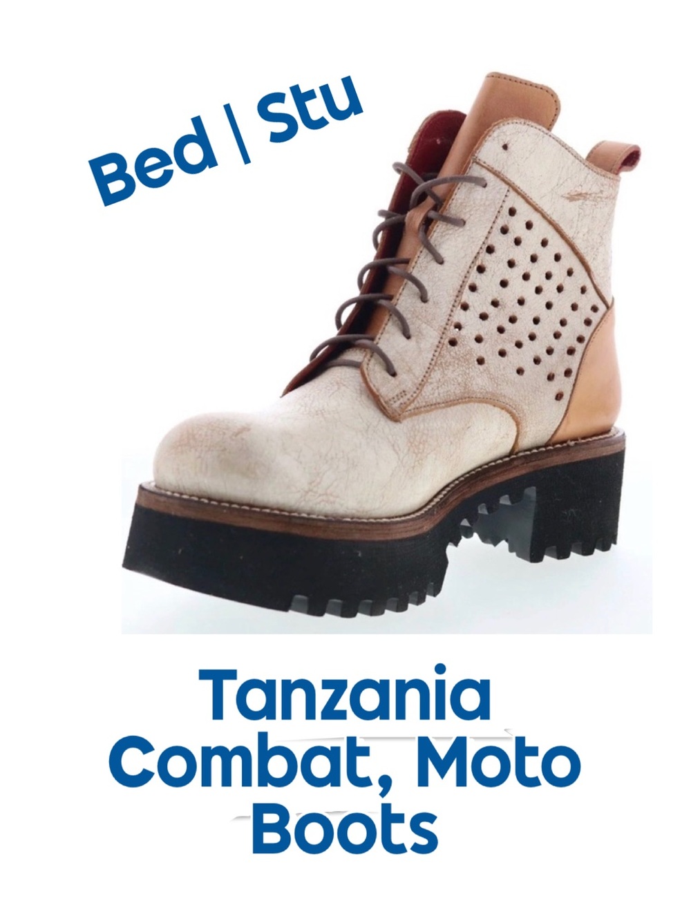 Bed Stu, Tanzania, Distressed Boots, Combat Style, ALL Leather, NEW in BOX!